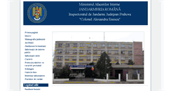 Desktop Screenshot of jandarmeriaprahova.ro